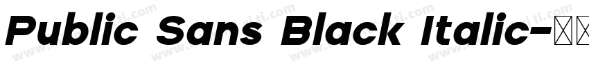 Public Sans Black Italic字体转换
